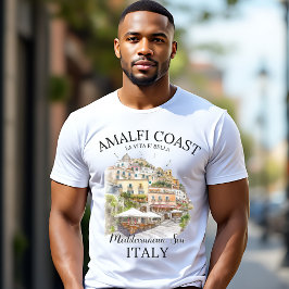 Amalfi Coast Meditteranean Sea Vintage Landscape Tシャツ
