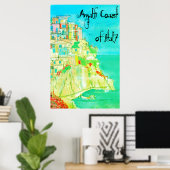 Amalfi Coast of Italy Art 11" X 14" poster ポスター (ホームオフィス)