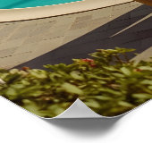 Amalfi Coast Poolside Paradise – Mediterranean Sum ポスター (角)