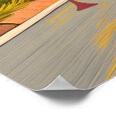 Amalfi Coast Retro Drive : Van Gogh Style  ポスター (角)