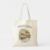 Amalfi Coast Retro Travel Art – Mediterranean Sea  トートバッグ (裏面)