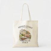 Amalfi Coast Retro Travel Art – Mediterranean Sea  トートバッグ (正面)