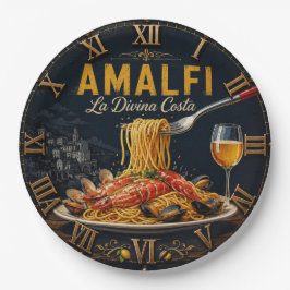 Amalfi Coast Seafood Pasta Italian Restaurant ペーパープレート