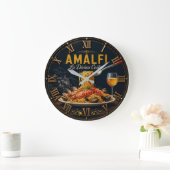 Amalfi Coast Seafood Pasta Italian Restaurant ラージ壁時計 (ホーム)