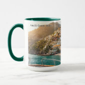 Amalfi Coast Sunset Personalized Mug マグカップ (左)