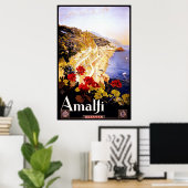 Amalfi ～ Italia ～ヴィンテージイタリアン旅行ポスター。 ポスター (ホームオフィス)