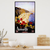 Amalfi ～ Italia ～ヴィンテージイタリアン旅行ポスター。 ポスター (キッチン)