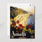 Amalfi, Italia travel poster ポストカード (正面/裏面)