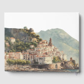 Amalfi Italian Watercolor Wedding ゲストブック (裏面)
