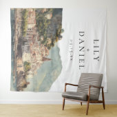 Amalfi Italian Wedding Photo Backdrop タペストリー (インサイチュ(横))