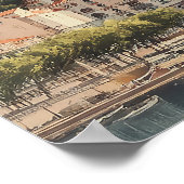 Amalfi Italian Wedding Welcome Sign ポスター (角)