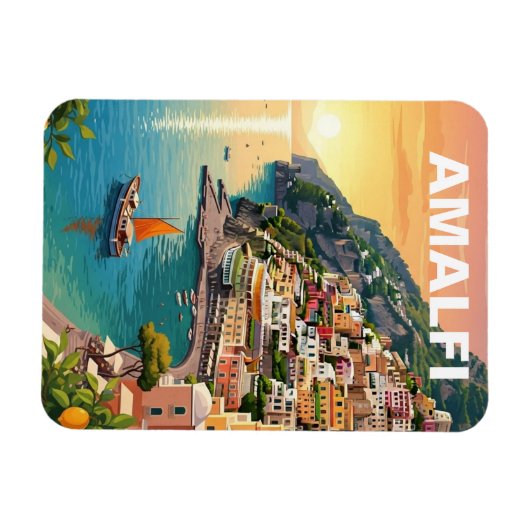 Amalfi Italy マグネット (横)