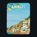 Amalfi Italy Retro Travel Art Vintage  マグネット<br><div class="desc">Amalfi vector art design. Amalfi is a town in a dramatic natural setting below steep cliffs on Italy’s southwest coast.</div>