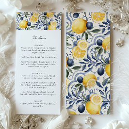 Amalfi Lemon & Azulejoのメ結婚ニュー・カード 招待状