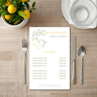 Amalfi Lemon Chic チラシ