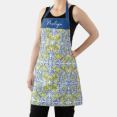 Amalfi Lemon Italian Blue TileAll-Over Print Apron エプロン (インサイチュ)