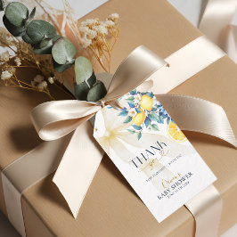 Amalfi Lemon Sweetie Blue Baby Shower Thank You  ギフトタグ