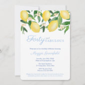 Amalfi Lemonsマイルストーンメス40歳の誕生日パーティー 招待状 (正面)