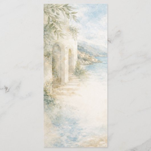 Amalfi Reverie — Mediterranean Coast Wedding Menu メニュー (裏面)