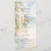 Amalfi Reverie Mediterranean Coast Wedding Program メニュー (裏面)