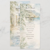Amalfi Reverie Mediterranean Coast Wedding Program メニュー (正面/裏面)