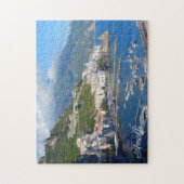 Amalfi town bay & port Italian Coast Italy scenery ジグソーパズル (縦)