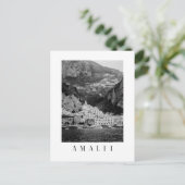 Amalfi town postcard in black and white ポストカード (スタンド正面)
