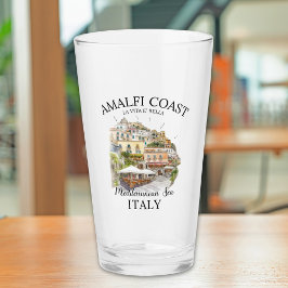 Amalfi Watercolor Travel Art Print タンブラーグラス