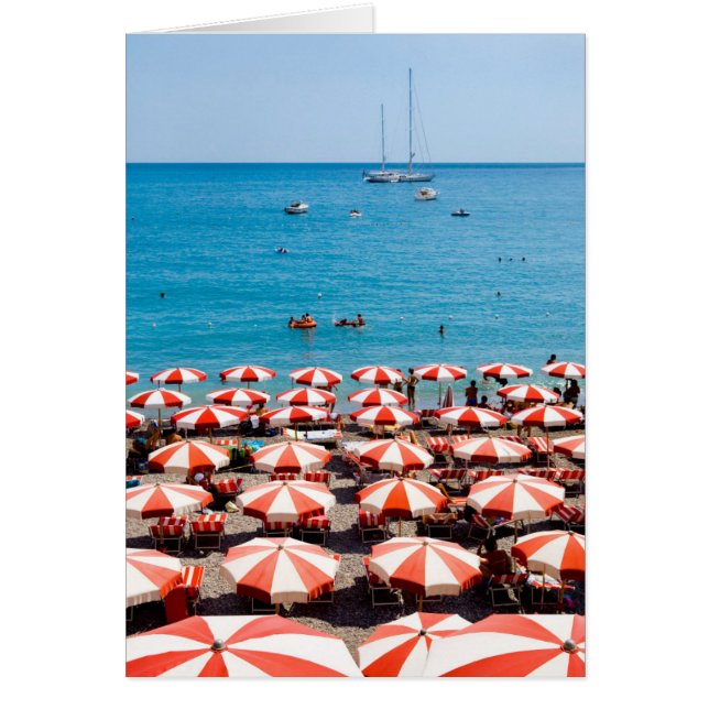 Amalfitanの海岸の傘 (正面)