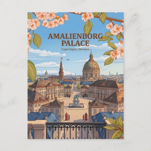 Amalienborg Palace Copenhagen Royal Residence Post ポストカード (正面)