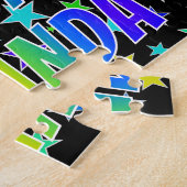 「AMANDA」名、おもしろい「ハッピーバースデー」 ジグソーパズル (側面)