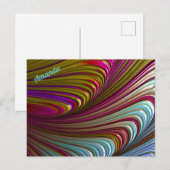 AMANDA～3Dフラクタルデザイン柄～キャンディトリート～ ポストカード (正面/裏面)