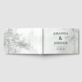 Amanda & Jordan Serene White Minimalist ゲストブック (全面)