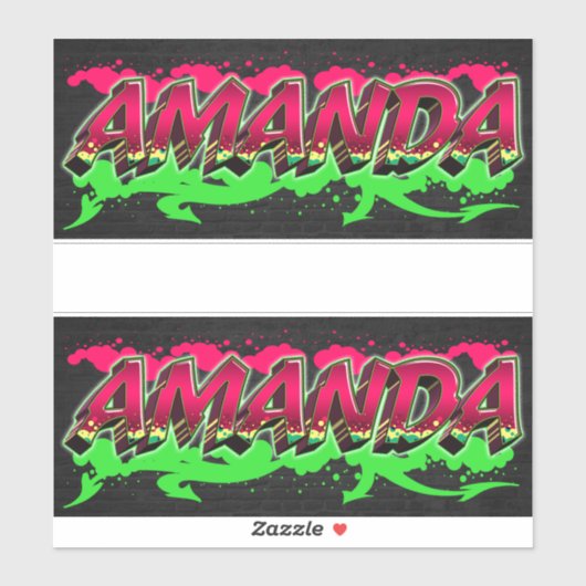 Amanda Vorname Name Graffiti Aufkleber Sticker シール (シート)