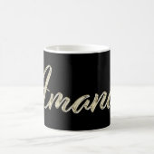 Amanda white gold Handwriting Tasse Kaffeetasse コーヒーマグカップ (中央)