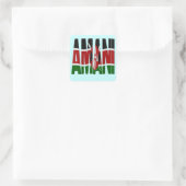 Amani - Peace - Kenya flag スクエアシール (バッグ)