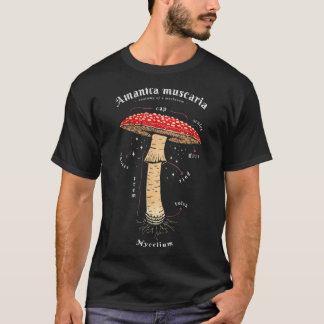 Amanita muscariaキノコ定義ラテン美術 tシャツ