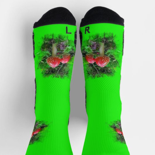 Amanita Muscaria - Premium Crew Sock ソックス (上部)
