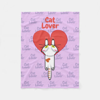 Amante de los gatos フリースブランケット
