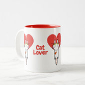 Amantes de los gatitos ツートーンマグカップ (正面左)