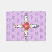 Amantes de los gatitos フリースブランケット (正面(横))