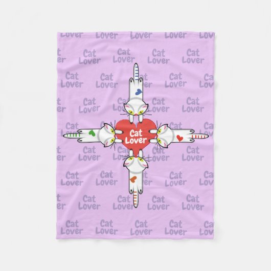 Amantes de los gatitos フリースブランケット (正面)