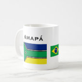 Amapáのブラジルのコーヒーカップ/Caneca de Amapa? コーヒーマグカップ (正面左)