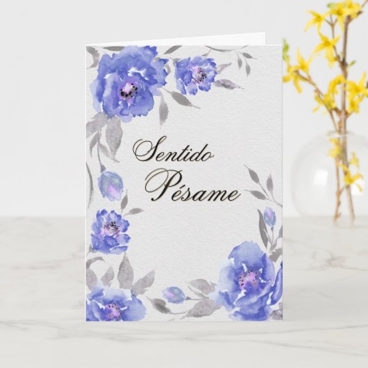 Amapolas Azules – Tarjeta de Pésame (Español) カード (黄色い花)