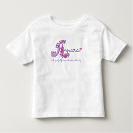 Amara girls name & meaningモノグラムシャツ トドラーTシャツ