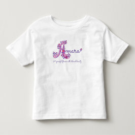 Amara girls name & meaningモノグラムシャツ トドラーTシャツ