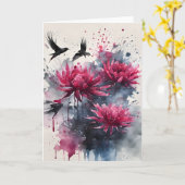 Amaranth - Watercolor flowers カード (黄色い花)