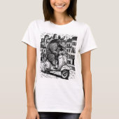 Amardillo riding a Vespa T-shirt Tシャツ (正面)