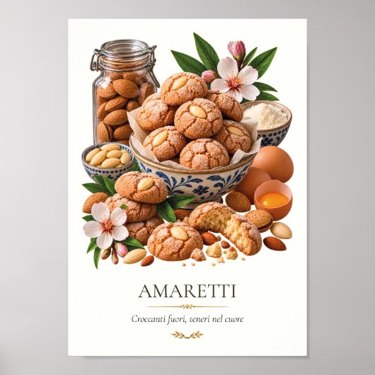 Amaretti – Vintage Italian Dessert ポスター (正面)
