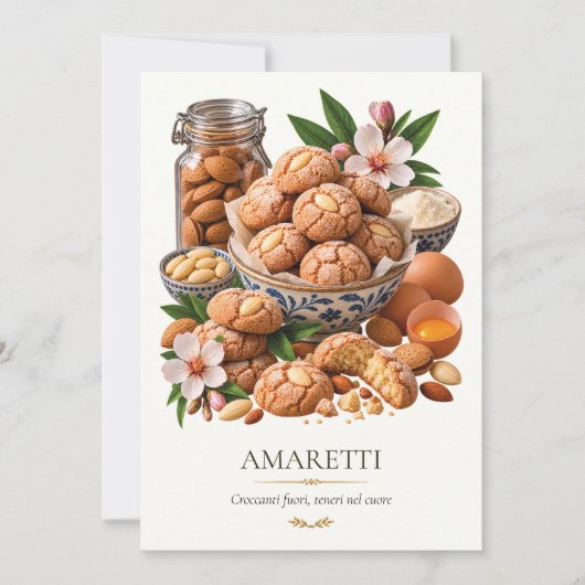 Amaretti – Vintage Italian Dessert 招待状 (正面)